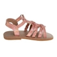thumbnail image 4 of Laura Ashley Girls Hook and Loop Strappy Gladiator Sandals. (Toddler/Little Kids). - Peach, 5, 4 of 6