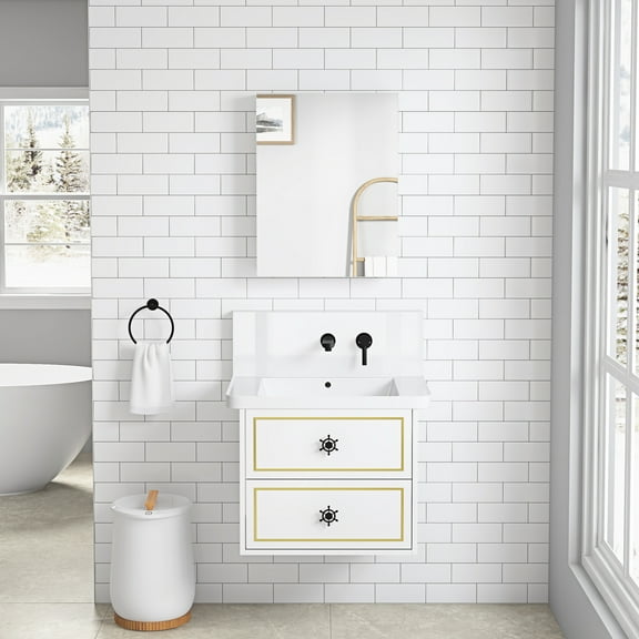 20'' W X 26'' H Bathroom Medicine Cabinet, White, Wooden Door, Body Wash And Soap Storage 19.91 Lb H, Multiple Spaces