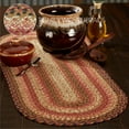 thumbnail image 3 of VHC Brands Primitive Ginger Spice Table Runner, Orange Red Natural, Jute Blend, Oval, 13x36 Inches, 3 of 4