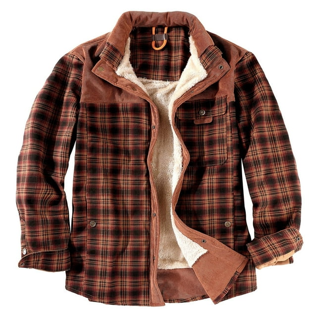 Men's Winter Jacket Jacket Plaid Plus Velvet Plus Size Winter Windproof And Warm Hooded Pure Cotton