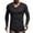 Black, variant on KTMKH Men's Autumn And Winter Casual Base Solid Color V Neck Long-Sleeved Shirt