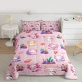 thumbnail image 2 of jejeloiu Cute Cartoon Axolotl Queen Comforter Set,Watercolor Ocean Coral Bedding Comforter Set For Girls Kids Reversible 3 Pieces, 2 of 8