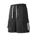 thumbnail image 5 of Zylanna Men's Cargo Shorts with Multi-Pocket, Relaxed Fit Elastic Waist Casual Breathable Outdoor Hiking Shorts for Men Black, 5 of 6