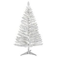 thumbnail image 1 of Árbol de Navidad con forma de guirnalda plateada con forma de guirnalda, 4 pies, con luces, 1 of 3