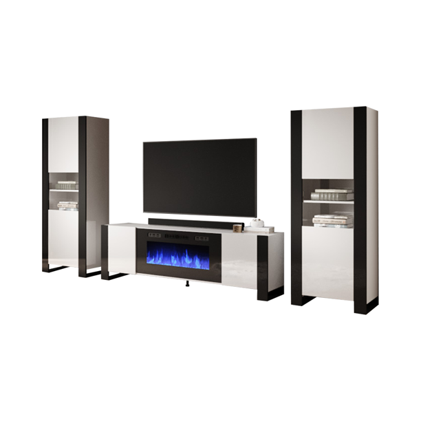 Woody BLEF Electric Fireplace Entertainment Center