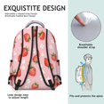 thumbnail image 5 of Strawberry and Blossom Pink Pattern Backpack for School, Cute School Bag with Adjustable Shoulder Straps and Padded Back, 15.3"x11"x7.1", 5 of 5