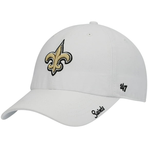 Women's '47 White New Orleans Saints Miata Clean Up Logo Adjustable Hat