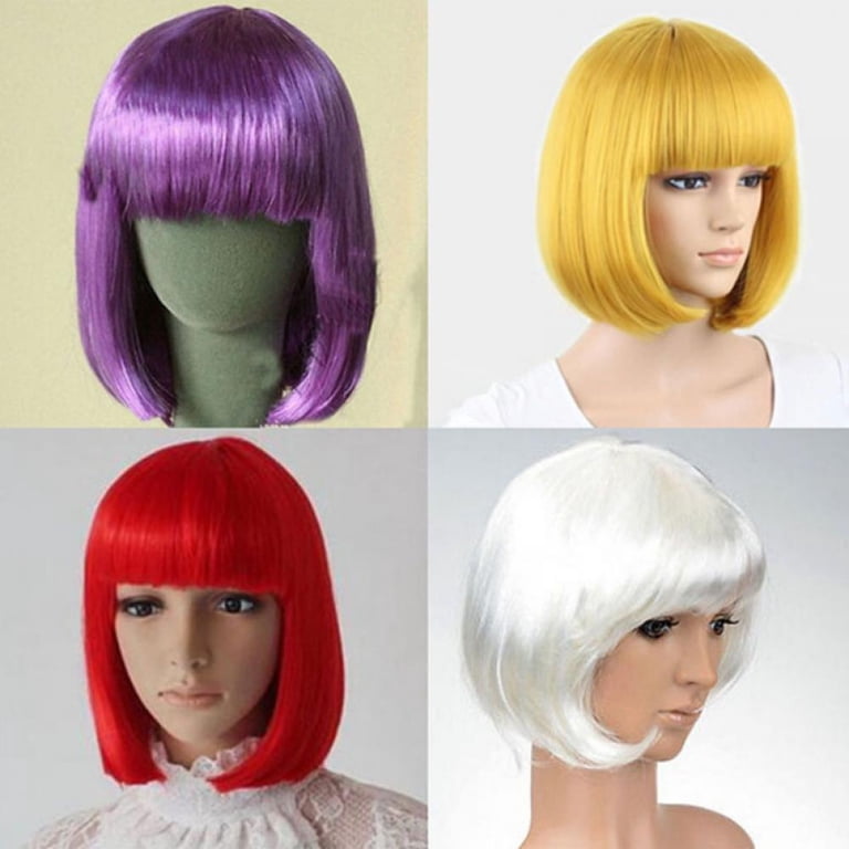 EFINNY Red Short Straight Hair Wig, Flapper Cosplay Costume  display picture 3