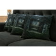 thumbnail image 2 of Ambesonne Gothic Throw Pillow Cover 4 Pack, Dark Haunted Castle, 16", Green Grey, 2 of 6