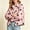 Pink, variant on BXJX Womens Polka Dot Jackets, Long Sleeve Button Down Lapel Collar Cropped Fashion Jackets for Spring Fall Blue Size S-3XL