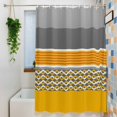 thumbnail image 6 of Modern Style Shower Curtain, Yellow White Diamond Red Stripes Black Gray Rectangle Waterproof Shower Curtain Set with 12 Hooks Lightweight Bath Curtains Fabric Bathroom Decor 72x84 Inches, 6 of 9