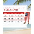 thumbnail image 3 of CASSIE LIZ Womens Plus Size Pants 2X Summer Wide Leg American Flag Knit Palazzo Pants 4th of July Lounge Ladies Casual Drawstring Harem Fall Pants with Pocket 2XL 18W 20W, 3 of 3