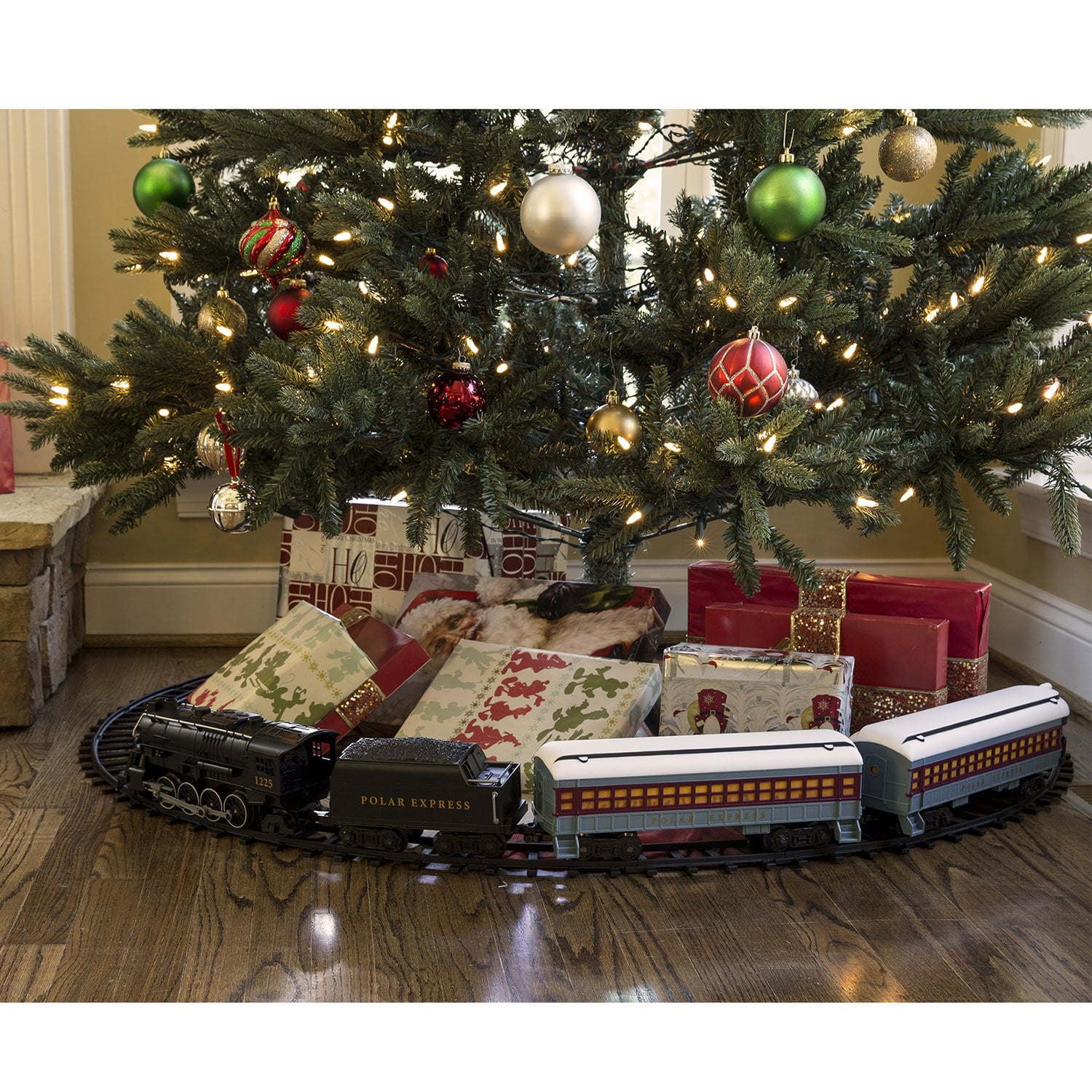 christmas tree train set polar express