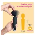 thumbnail image 3 of Wand Massager - Wireless & Waterproof - Personal Body Massager - Memory Edition - 2+ Hours Battery Life (Black), 3 of 5