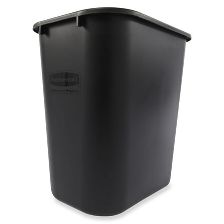 Rubbermaid Commercial Products 28Quart Black Wastebasket