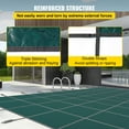 thumbnail image 4 of VEVOR Inground Pool Safety Cover, 18 ft x 34 ft Rectangular Winter Pool Cover with Left Step, Triple Stitched, High Strength Mesh PP Material, Good Rain Permeability, Installation Hardware Included, 4 of 9