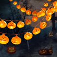 thumbnail image 1 of Decoraciones de Halloween Luces de cadena de calabaza de 30 LED de 14.7 pies, liquidación de decoración de Halloween con luz de 2 modos con pilas, 1 of 5