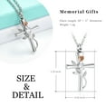 thumbnail image 2 of Imrsanl Cross Urn Necklace for Ashes Birthstone Rose Flower Cremation Jewelry for Women Gilrs Keepsake Memorial Ashes Pendant, 2 of 7
