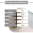 thumbnail image 3 of MMBM Stretch Wrap with Extended Core Handles, 4 Pack, 30 Inch x 1000 Feet, 80 Gauge, Clear, Large Plastic Cling Film for Pallets Moving & Packing Materials, 3 of 7