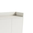thumbnail image 3 of Roomfitters Modern White 4-Door Storage Cabinet with Square Metal Legs and Particle Board for Living Room and Kitchen, 3 of 9