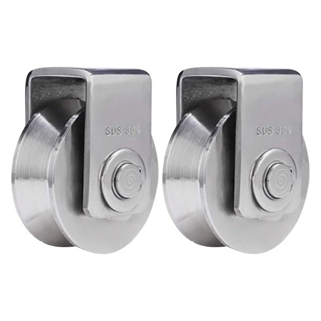 Tipo V 2 Uds Rodillo Puerta Acero Inoxidable para Equipos