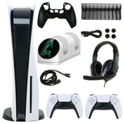 Sony PlayStation 5 Core with Extra White Dualsense Controller and Accessories Kit (PS5, PlayStation Disc Version)