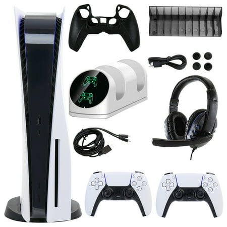 Sony PlayStation 5 Core with Extra White Dualsense Controller and Accessories Kit (PS5, PlayStation Disc Version)