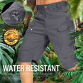 thumbnail image 5 of FEN AI Men's Quick Drying Fishing Hiking Shorts Cargo Shorts Ripstop Short for Summer Casual Work Wear Grey, 5 of 11