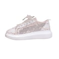 thumbnail image 2 of Womens Lace Sneakers Fashion Mesh Low Cut Canvas Shoes Lace Crochet Lace Up Walking Running Tennis Shoes Lightweight Breathable Flat Wedding Shoes Bridal Sneakers, 37, 2 of 7