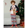 thumbnail image 6 of WIBACKER Kids Christmas Reindeer Pajamas Long Sleeve Holiday Pjs Set Toddler Boys Girls Xmas Snowflake Jammies 2-14 Years, 6 of 7