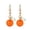 Orange, variant on YYKihy Funny Orange Drop Earrings For Women (orange Drop Earrings) Orange Dangle Earrings For Women Cute 3D Orange Earrings Acrylic Lifelike Orange