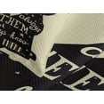thumbnail image 4 of Ambesonne Inspirational Quilted Bedspread Set 3 Pcs, Cat Dog Friends, Queen Size, Black Tan, 4 of 5