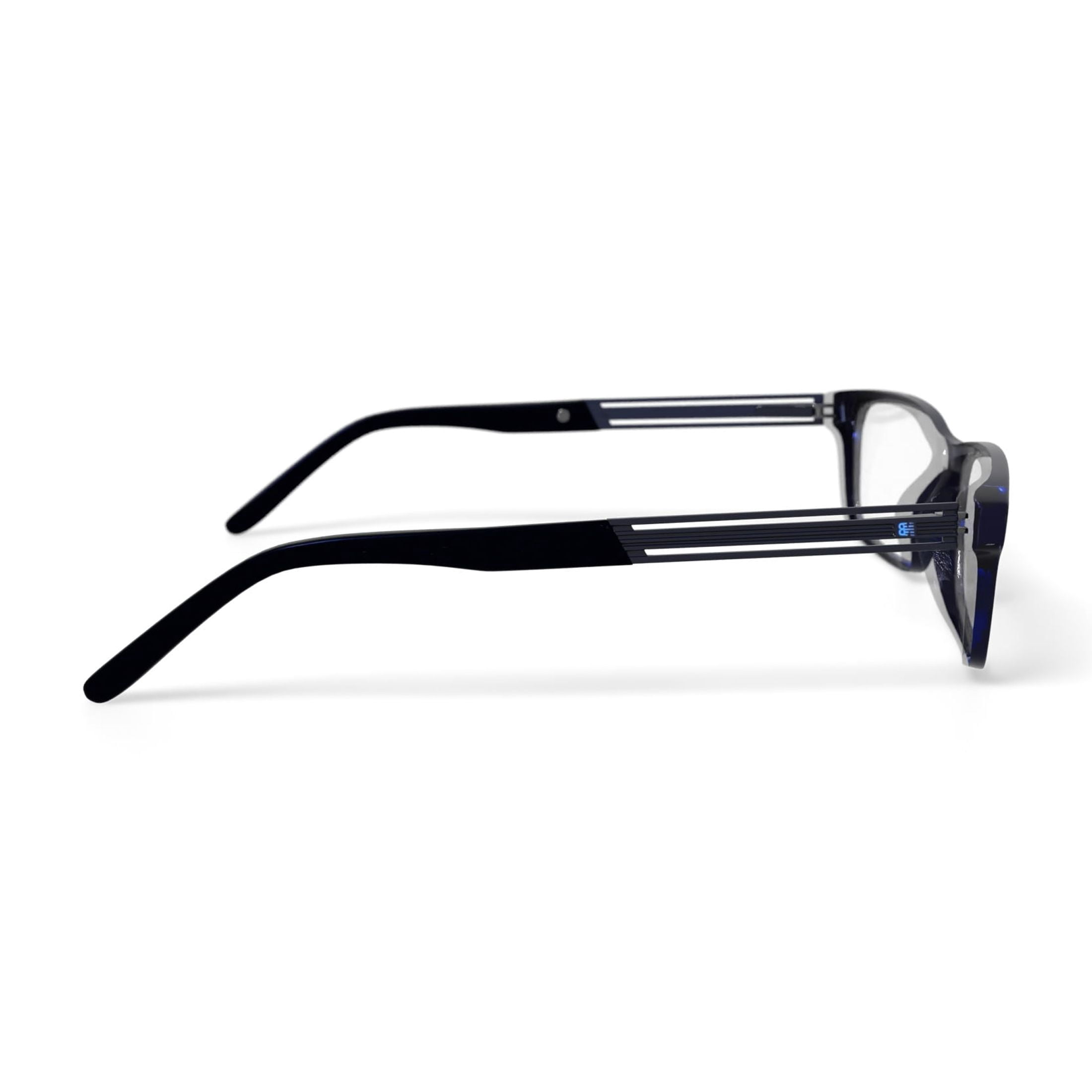 New Balance Men's NB445 Rectangular Prescription Eyeglasses with Case, Blue