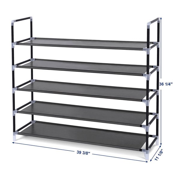 Zimtown 5 Tier Home Storage Organizer Cabinet Shelf Space Saving Shoe Tower Rack Stand