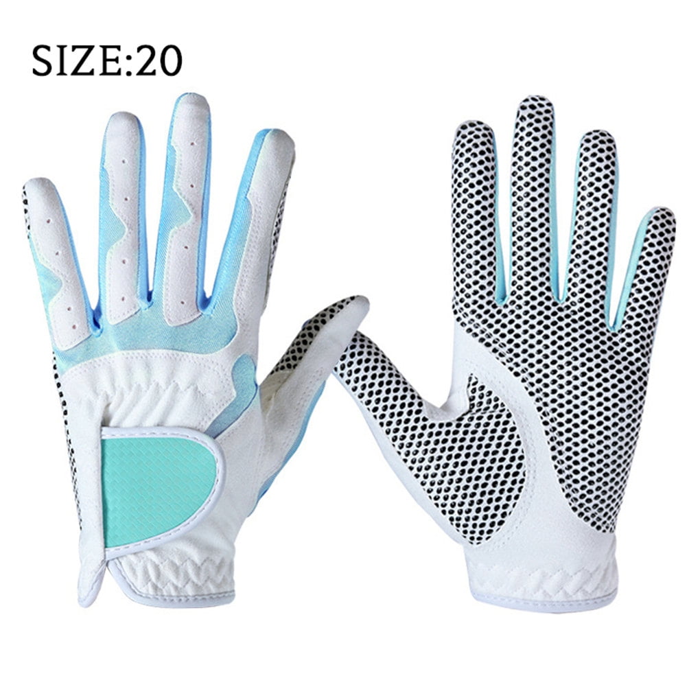 Worallymy 1 Pair Golf Gloves Women Antislip Microfiber Cloth Elastic