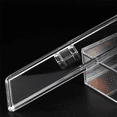 thumbnail image 4 of Caja de almacenamiento de cosméticos de acrílico transparente rectangular simple con tapa, caja organizadora de escritorio de oficina de tamaño pequeño, 4 of 5