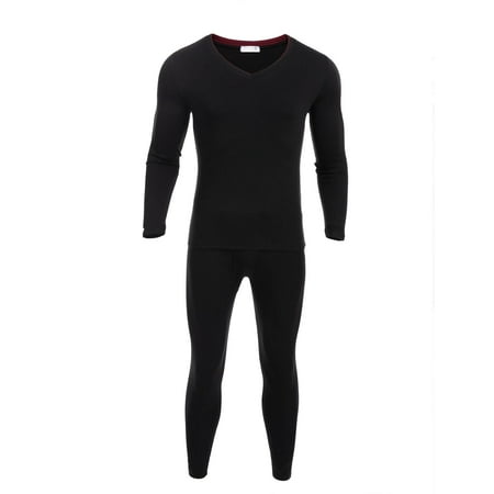 Men Thermal Underwear Set Long Sleeve Tops Long Leggings Pants WSY