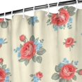 thumbnail image 3 of Pioneer Flower Floral Print Pattern Shower Curtain 72x84in, Bathroom Decorative Shower Curtain Set with 12 Hooks, Waterproof Washable, 3 of 6