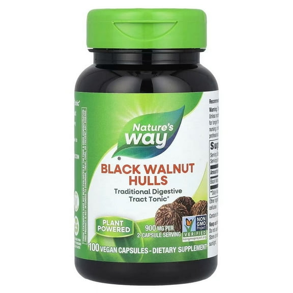 Black Walnut Hulls 500 mg by Nature's Way 100 Capsules