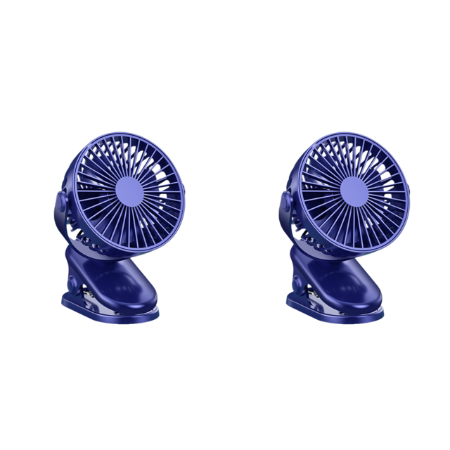 Mini clip USB ventilador de escritorio FLhrweasw eléctrico silencioso 3 velocidades azul