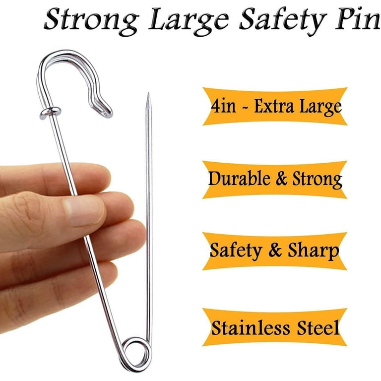 Mr. Pen- Safety Pins, 300 Pack, Assorted Sizes, Golden, Safety Metal Pins  for Clothes 