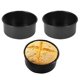 thumbnail image 1 of Paquete de 3 moldes para pasteles negros, mini moldes para pasteles, moldes redondos de aluminio para pasteles, utilizados para reuniones familiares para hornear mini pasteles, pizza, quiche, 1 of 5