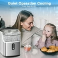 thumbnail image 3 of Auseo Nugget Ice Maker Countertop, Pebble Ice Maker Machine with 35lbs/24H Soft Ice, Self-Cleaning, for Home/Kitchen/Office (Silver), 3 of 10