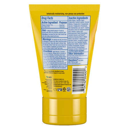 Alba Botanica Sport Mineral Sunscreen Lotion SPF 45, Fragrance Free, 4 oz.