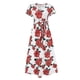 thumbnail image 4 of Vestido largo suelto de verano de manga corta con cuello en V para mujer, 4 of 5