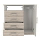 thumbnail image 2 of Mueble Organizador Cómoda Perú Excelsior 4 Cajones 1 Puerta Humo y Blanco, 2 of 5