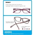 thumbnail image 3 of DOOViC 4 Pack Computer Reading Glasses Blue Light Blocking Anti Eyestrain Spring Hinge Stylish Readers for Women 1.25 Strength, 3 of 5
