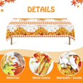 thumbnail image 3 of Nappe d'Automne de l\'Action de Grâce en Tissu Rectangulaire - Nappe en Polyester pour Table Longue Récolte d'Automne Citrouille Orange Décor à Carreaux Buffalo Imperméable 60x120 Pouces, 3 of 6