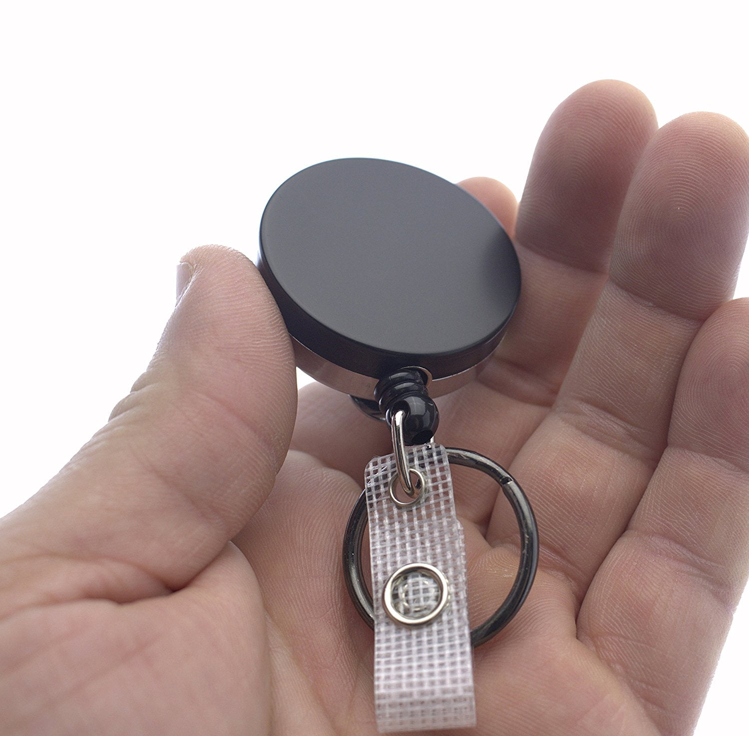 Heavy Duty Metal Badge Reel w/ Keychain Belt Clip & Nylon Cord by Specialist ID 