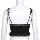 thumbnail image 5 of Verano camisetas sin mangas para las mujeres Tops sexy de de verano para mujer, correas para el pecho, chalecos con costuras de encaje hueco, cinturones interiores umbilicales expuestos, (Black, S), 5 of 6